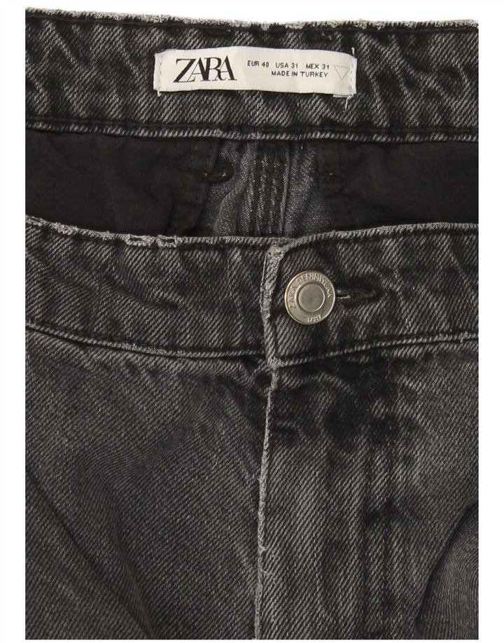 Zara Mens Cargo Straight Jeans EU 40 Médio W31 L31 Cinza