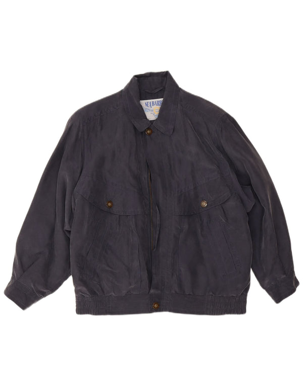 Sea Barrier Mens Loose Fit Bomber Jacket Reino Unido 36 Seda pequena azul marinho