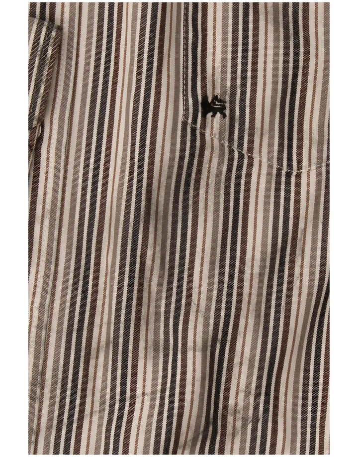 Camisa masculina LERROS 2XL algodão listrado cinza