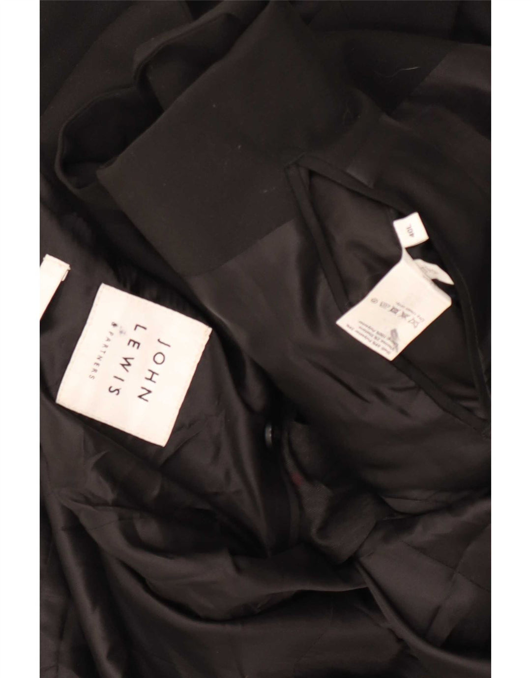 Jaqueta blazer masculina John Lewis com 2 botões Reino Unido 40 grande poliéster preto