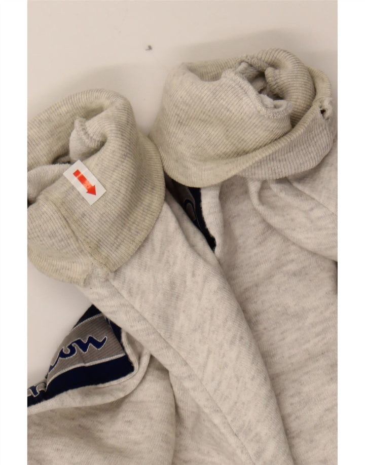 CHAMPION Mens Graphic Zip Neck Sweatshirt Jumper XL Grey Flecked Cotton Vintage Champion and Second-Hand Champion from Messina Hembry 