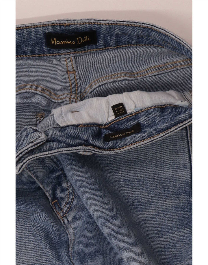 Jeans retos femininos Massimo Dutti EU 38 pequeno W28 L27 azul