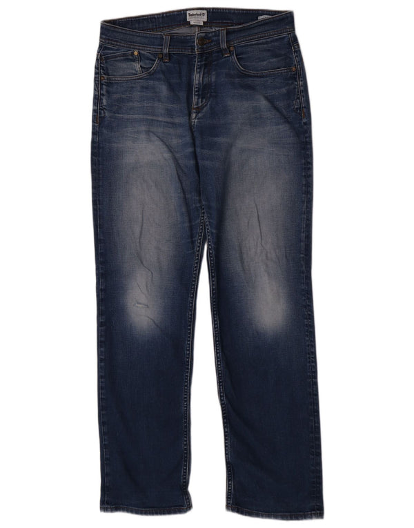 Timberland Mens Clark Straight Jeans W32 L32 Azul Algodão