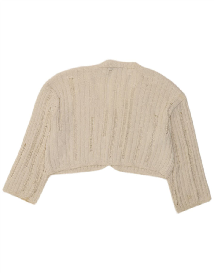 Zara Womens Oversized Bolero Jumper Reino Unido 10 Pequeno Off White