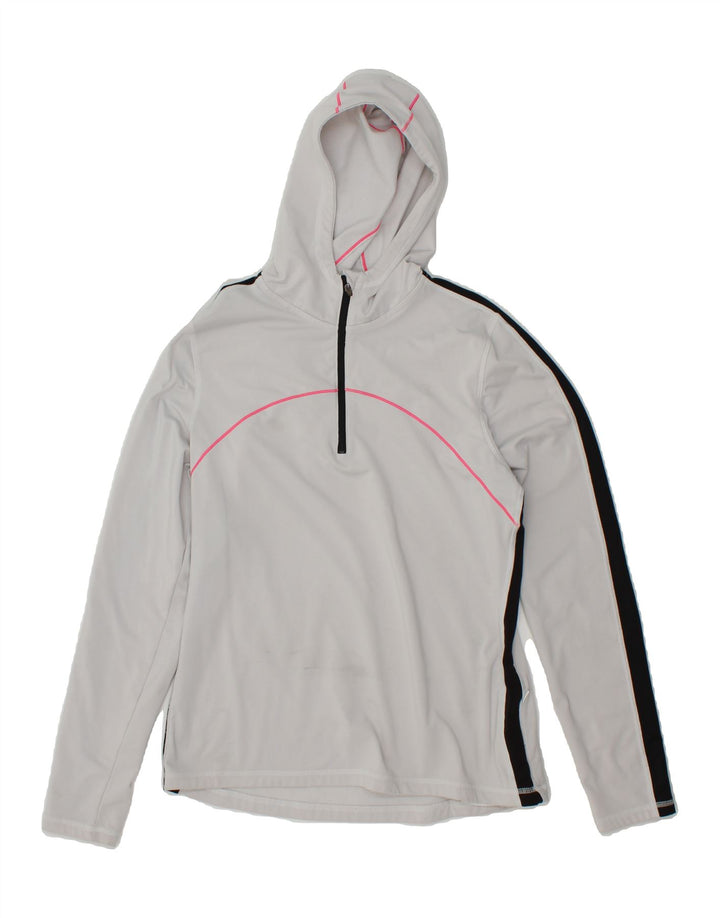 CHAMPION Womens Hooded Pullover Tracksuit Top UK 14 Large White Polyester Vintage Champion and Second-Hand Champion from Messina Hembry 