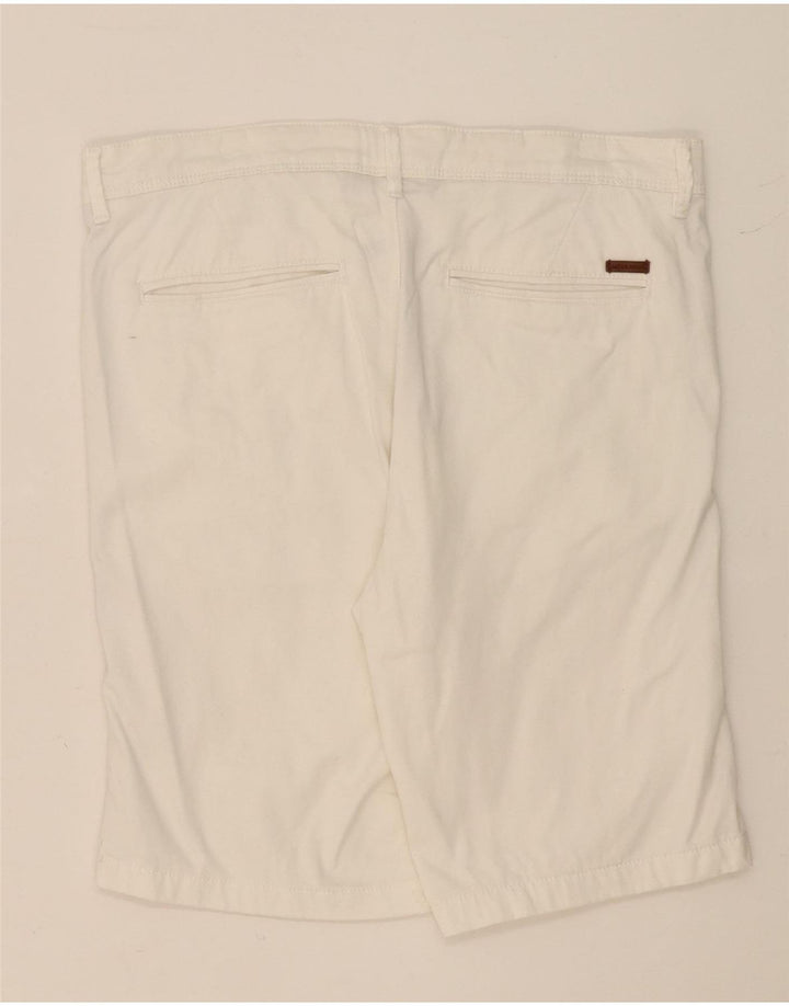 JACK & JONES Mens Chino Shorts Médio W32 Branco
