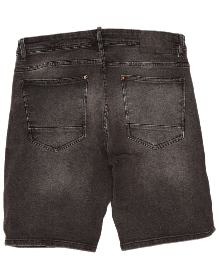 Shorts jeans masculino ZARA EU 46 XL W36 algodão cinza