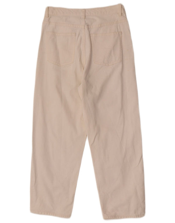 Cos Calça jeans feminina cintura alta W26 L24 algodão branco