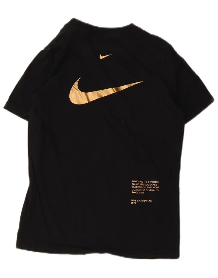 Camiseta Nike Boys Swoosh Graphic Top 10-11 Anos Médio Preto
