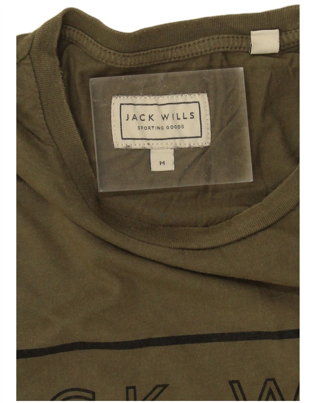 Camiseta gráfica masculina Jack Wills Top médio algodão cáqui