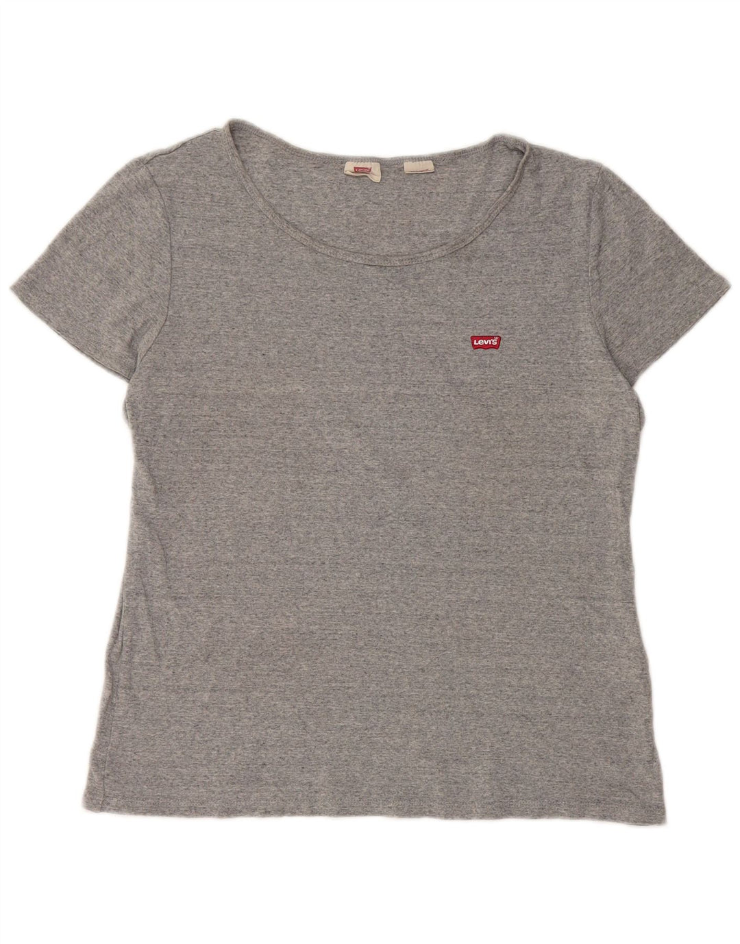 Camiseta feminina Levi's Crop Top XL algodão manchado cinza