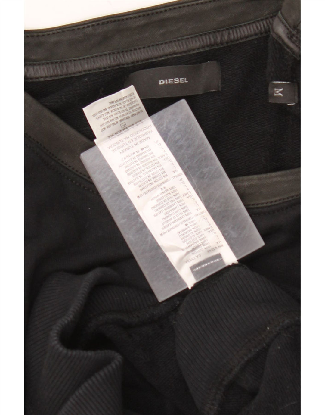 Vestido jumper feminino DIESEL Reino Unido 12 algodão colorblock preto médio