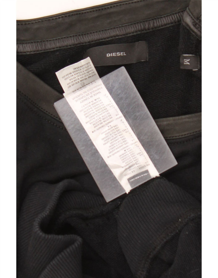 Vestido jumper feminino DIESEL Reino Unido 12 algodão colorblock preto médio