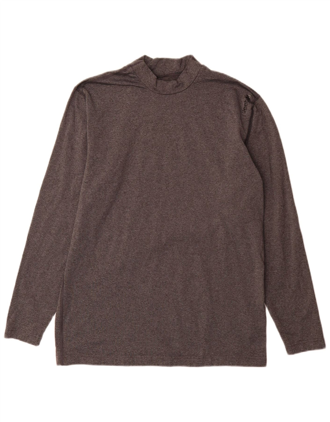 Reebok Mens Top Manga Longa Grande Poliéster Cinza
