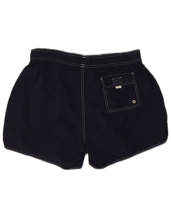 Shorts de natação masculino Hugo Boss médio azul marinho poliamida