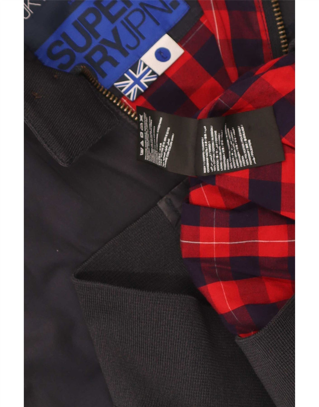 Jaqueta bomber masculina Superdry UK 42 XL algodão azul marinho