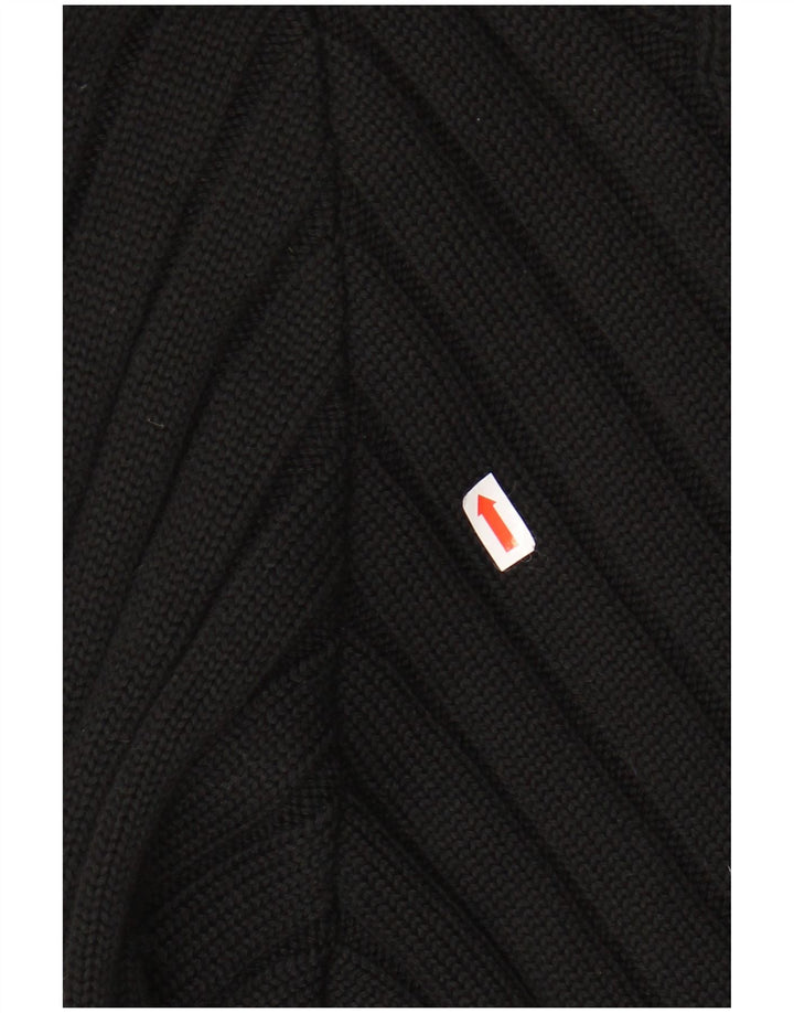 Suéter feminino VINTAGE com gola redonda UK 20 2XL preto