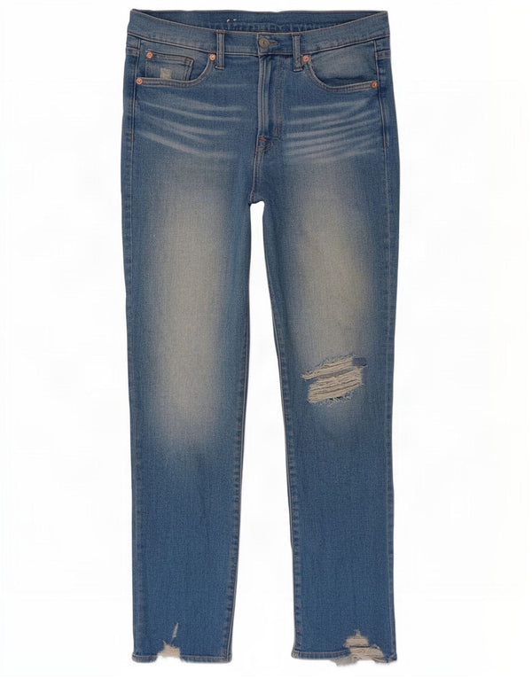 Jeans skinny feminino Gap US 10 grandes W30 L27 algodão azul