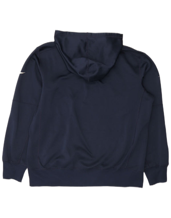 Moletom com capuz gráfico Nike New England Patriots masculino médio azul marinho