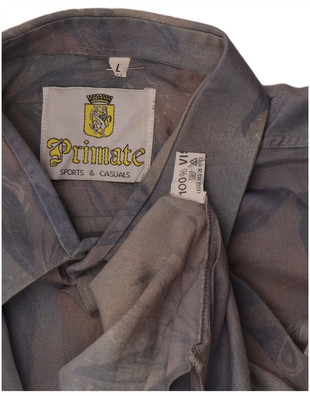 Camisa masculina VINTAGE grande viscose floral multicolorida