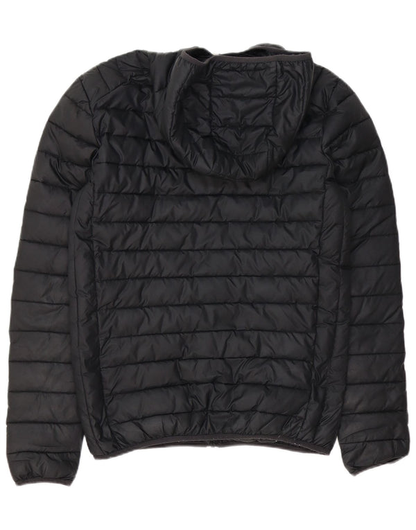 Jaqueta masculina acolchoada com capuz Ellesse UK 34 XS preto poliéster esportivo