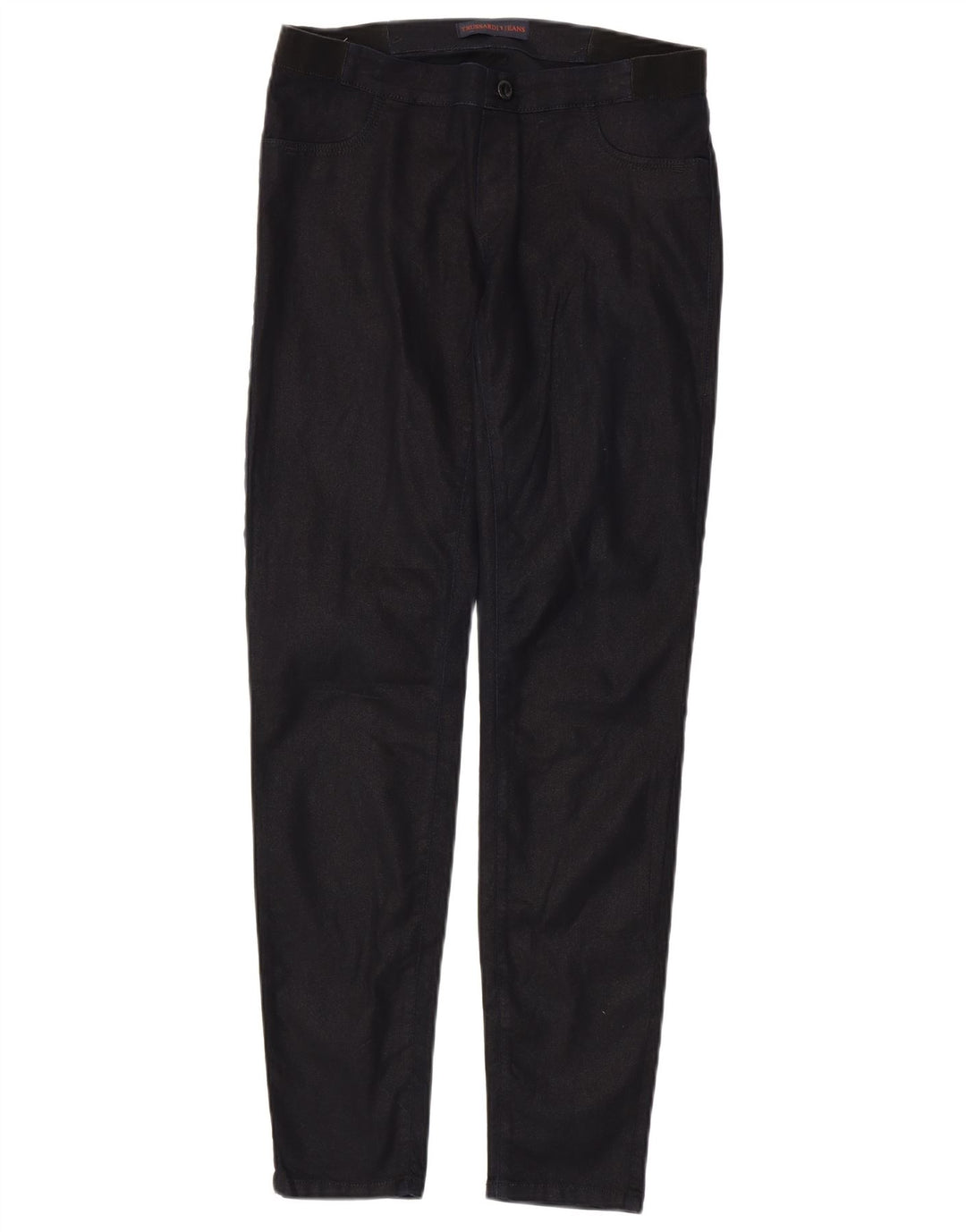 Calça feminina casual slim TRUSSARDI grande W32 L30 algodão azul marinho