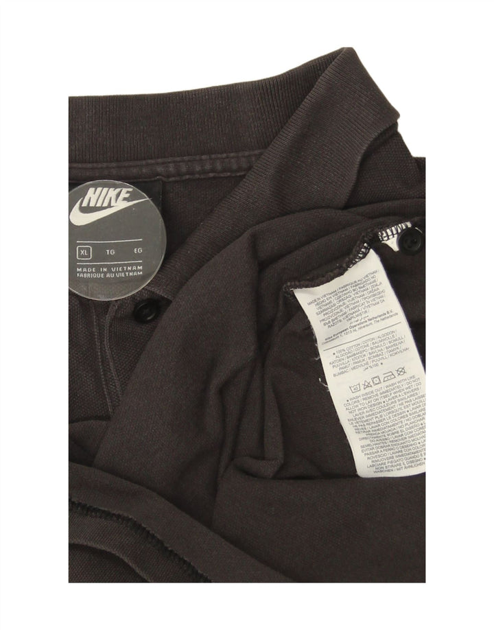 Camisa polo masculina Nike XL preta de algodão