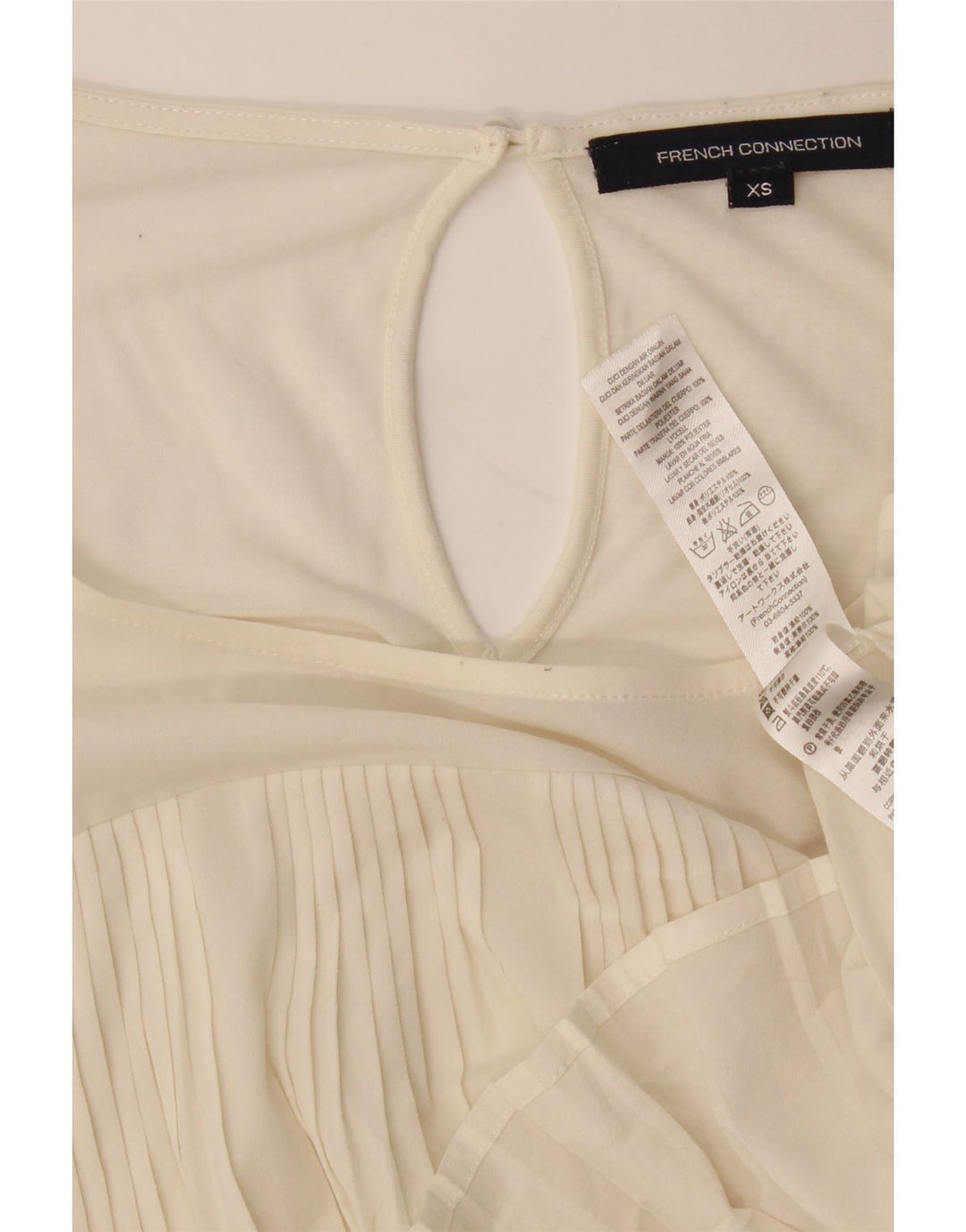 Blusa oversized feminina French Connection Top UK 6 XS poliéster branco