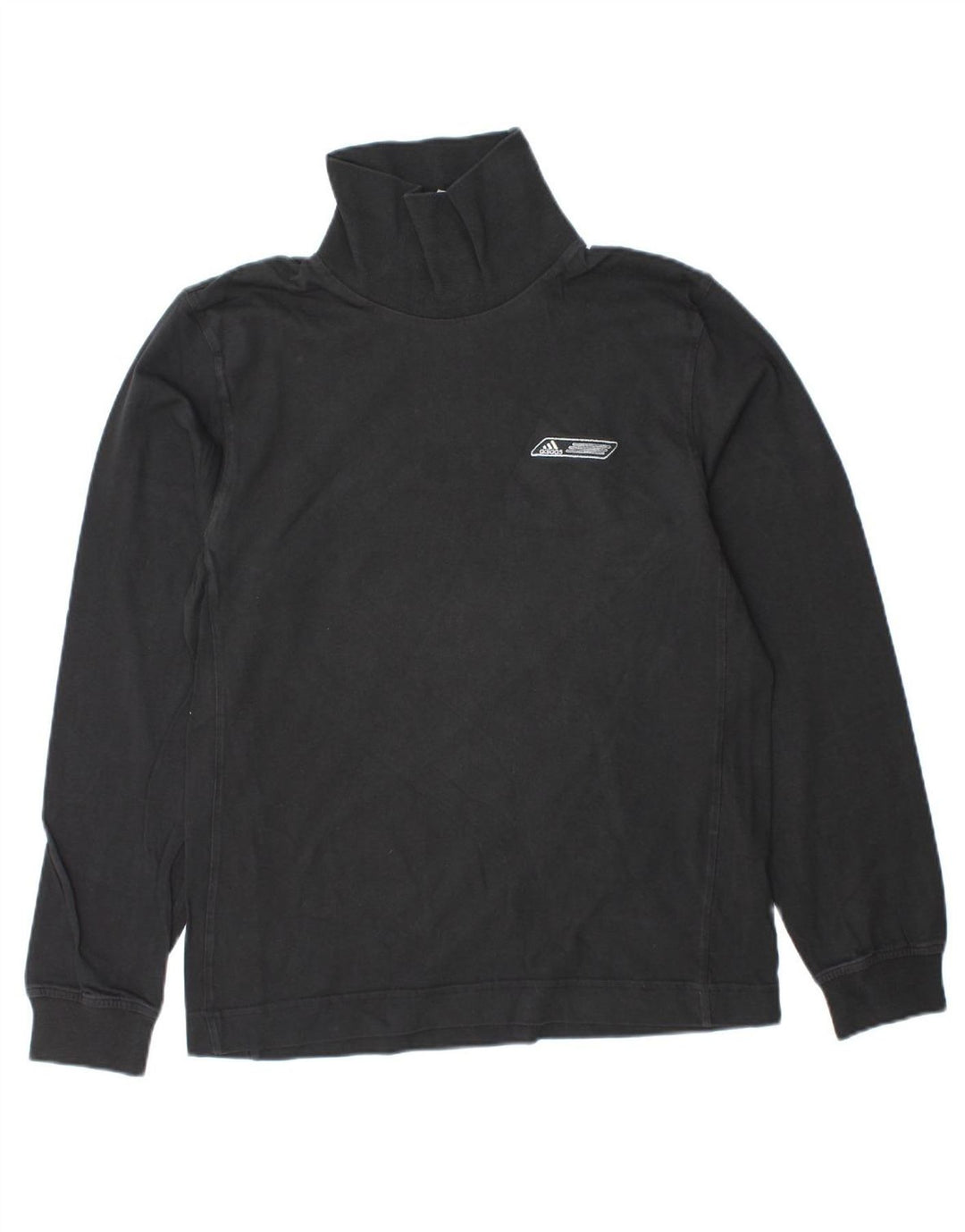 ADIDAS Mens Top Manga Longa Médio Algodão Preto