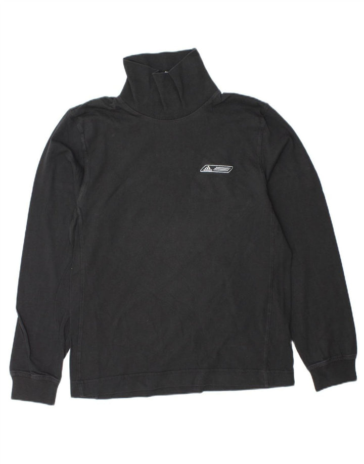 ADIDAS Mens Top Manga Longa Médio Algodão Preto