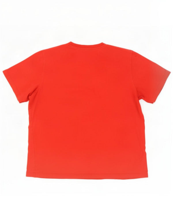 Adidas Mens Graphic T-Shirt Top XL Algodão Vermelho