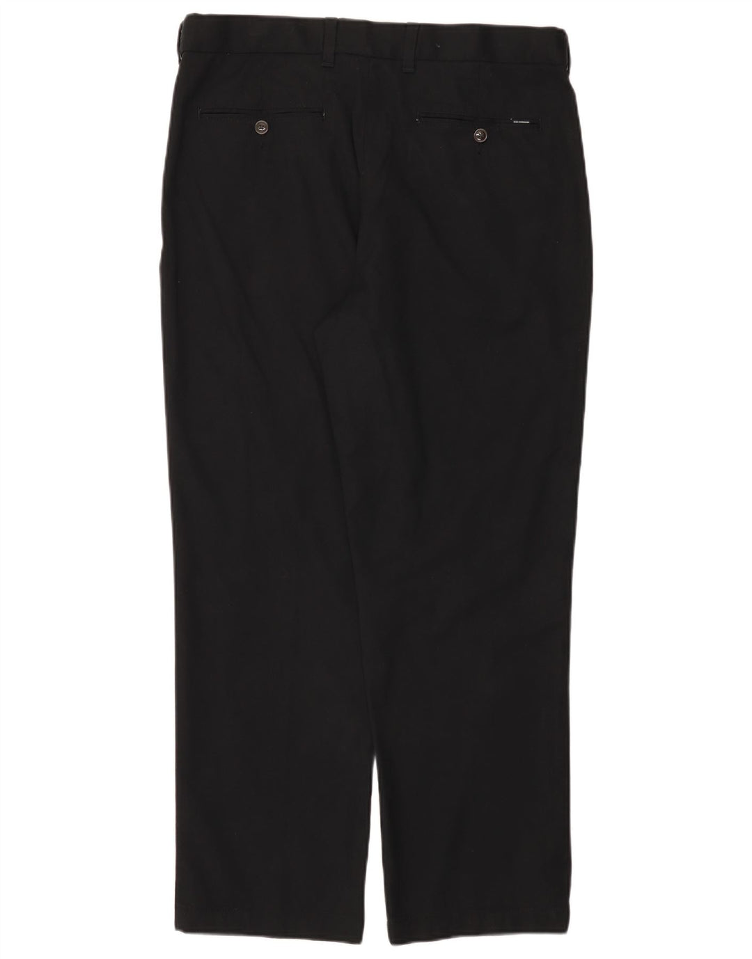 Calça masculina de terno reto Marks & Spencer W36 L29 algodão preto
