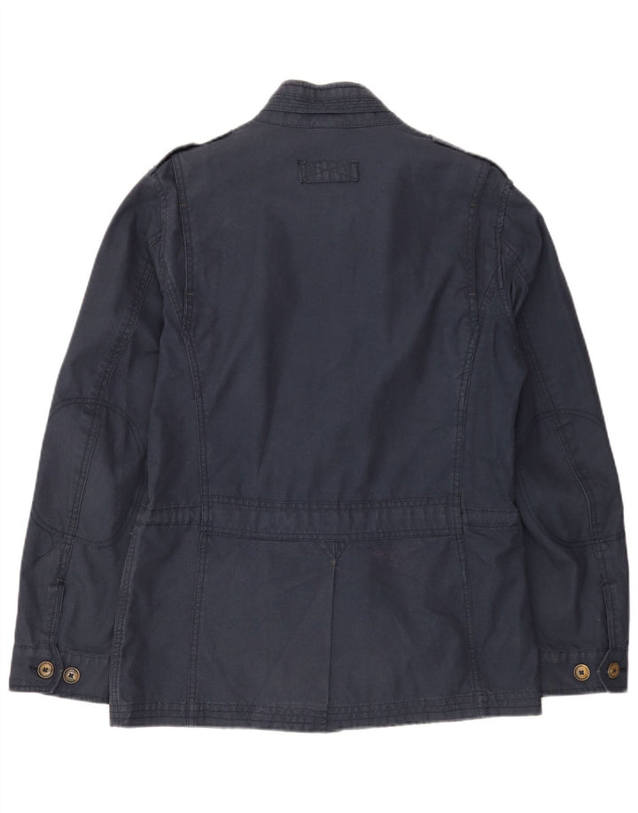 Jaqueta militar masculina MASSIMO DUTTI UK 36 pequena azul marinho