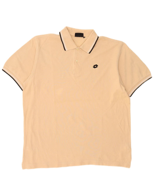 Camisa polo masculina Lotto 2XL algodão bege
