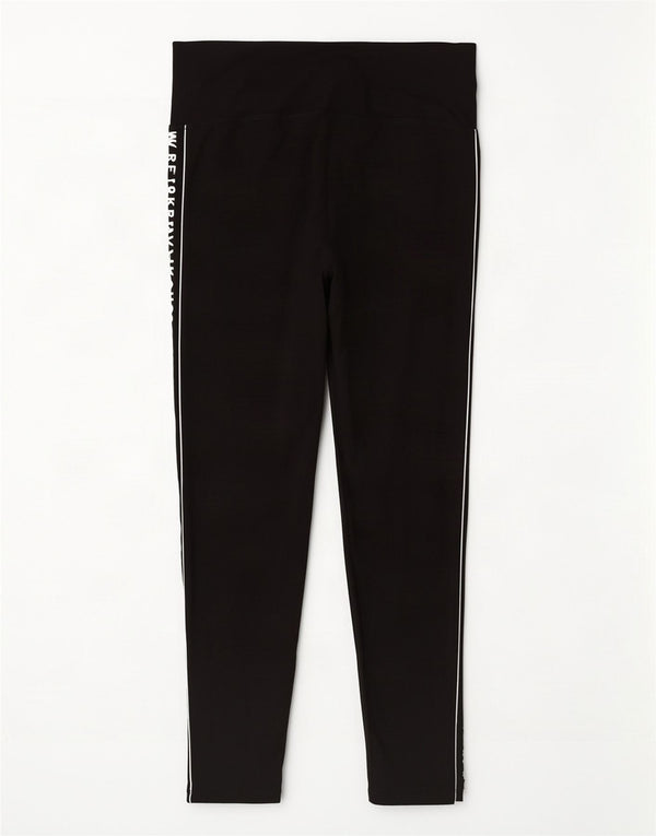 Leggings gráficas femininas Dkny UK 14 algodão preto médio