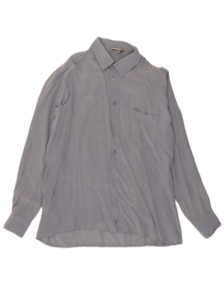 Camisa masculina Pancaldi & B tamanho 16 41 grande cinza