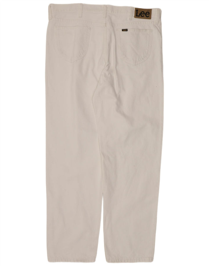 LEE Masculino Kansas Straight Jeans W40 L34 Algodão Branco