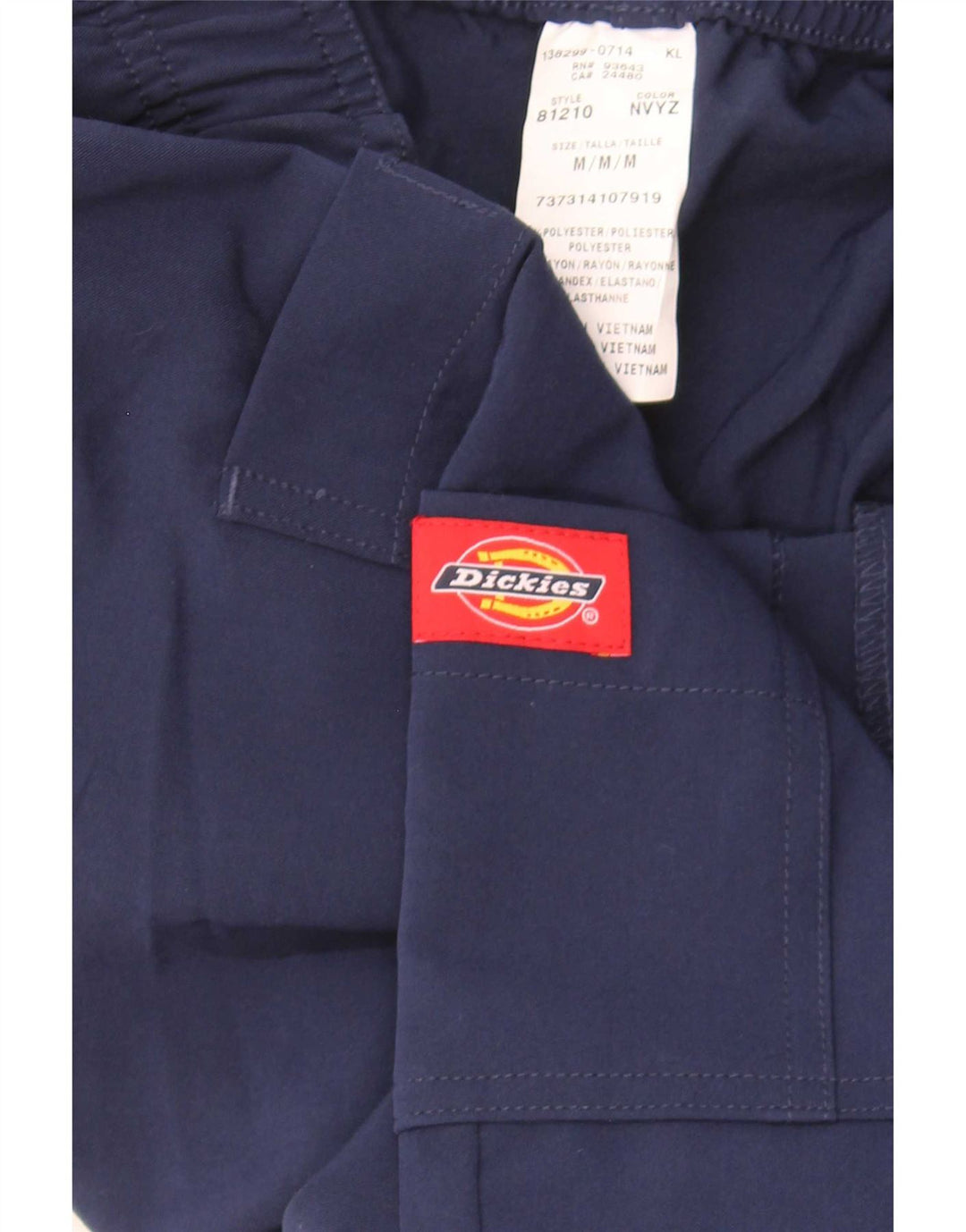 Calças cargo retas masculinas Dickies médio W30 L31 poliéster azul marinho