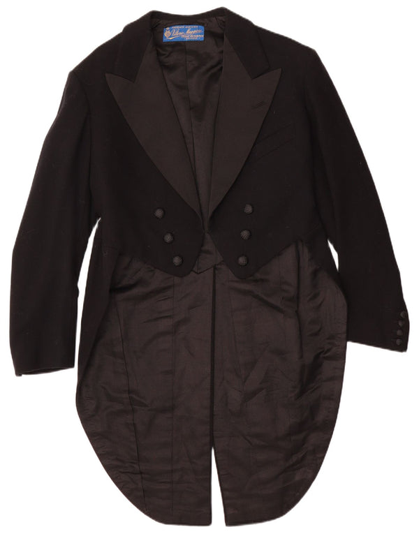 Jaqueta blazer masculina vintage UK 36 pequena preta