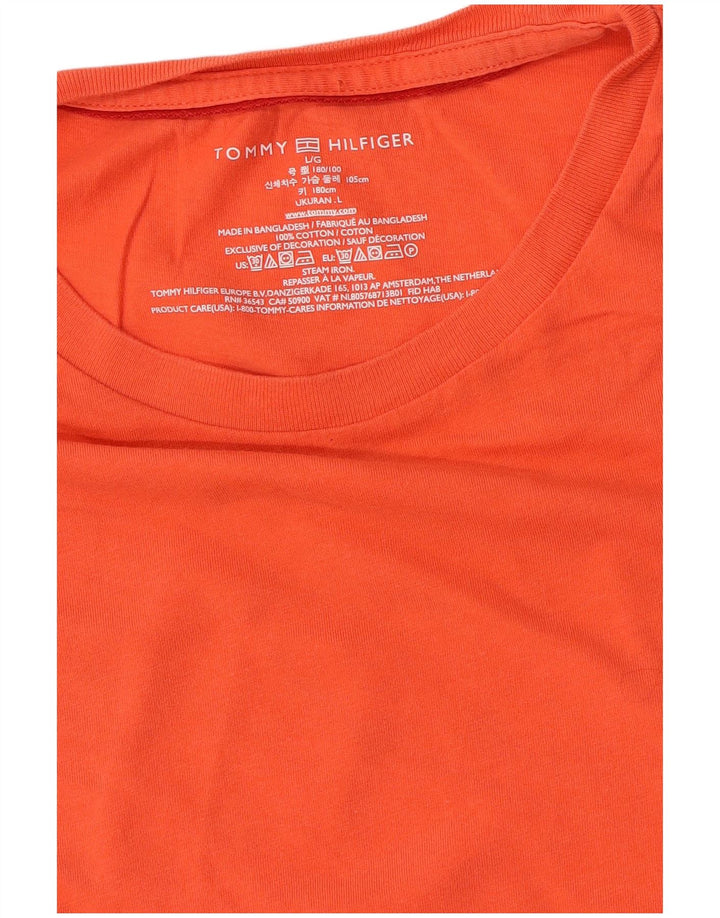 Camiseta masculina Tommy Hilfiger grande algodão laranja