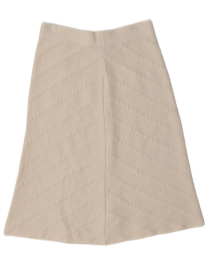 Saia feminina Zara em malha A-Line médio W28 off white