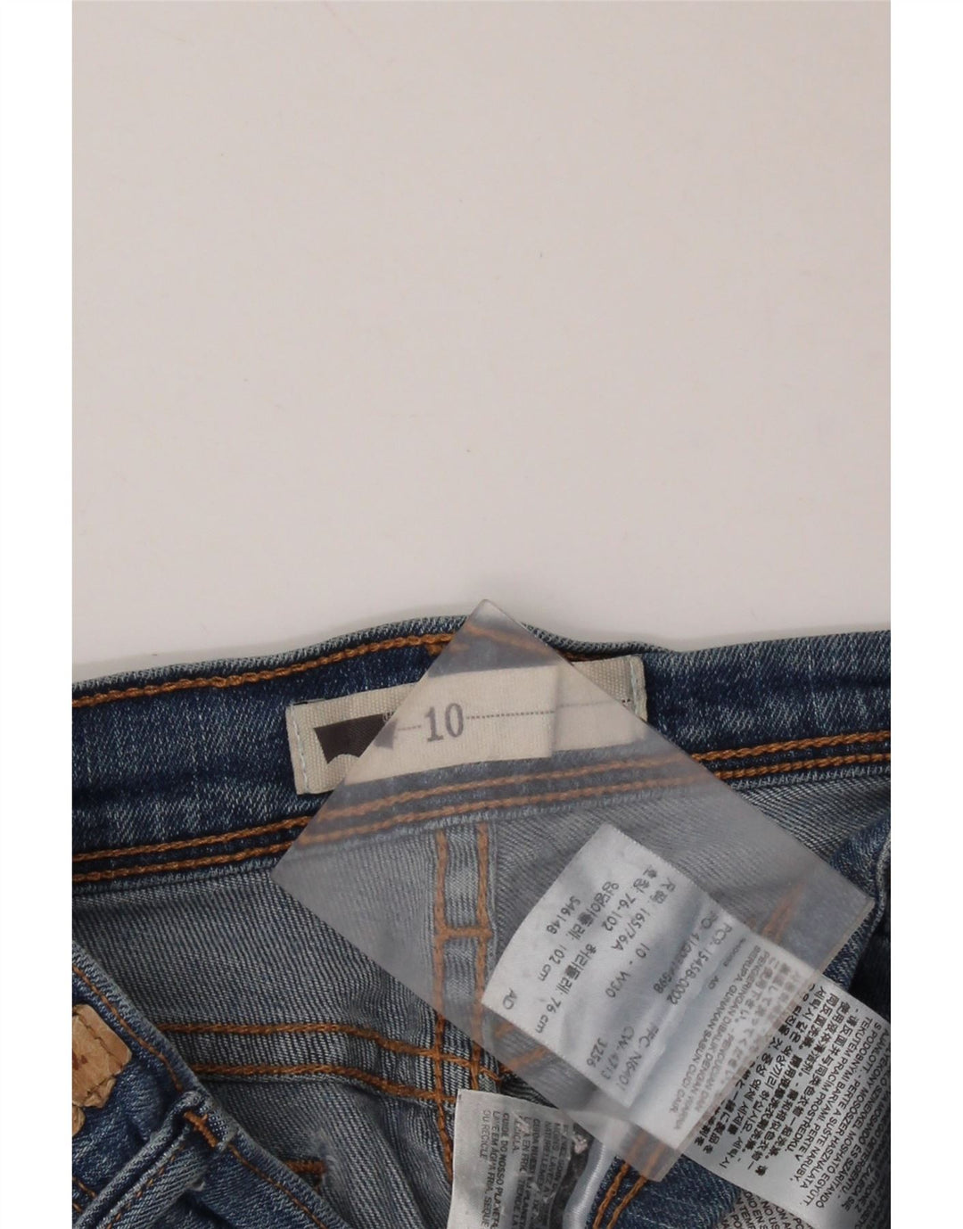 Shorts jeans feminino de cintura média LEVI'S US 10 médio W30 algodão azul