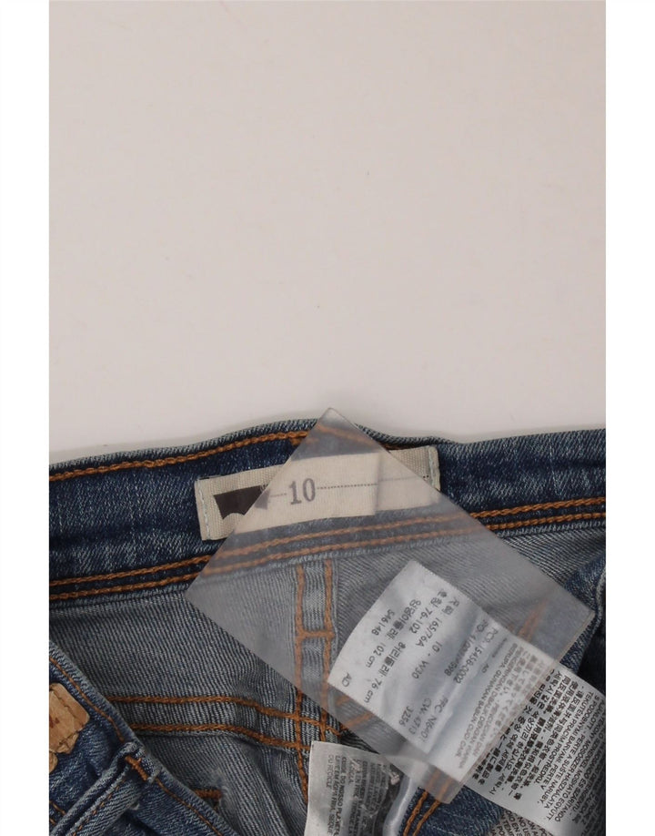 Shorts jeans feminino de cintura média LEVI'S US 10 médio W30 algodão azul