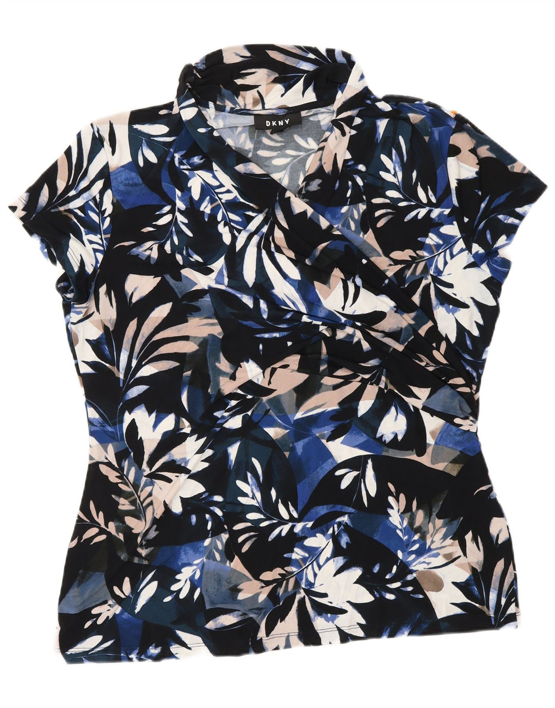 Blusa feminina DKNY UK 18 XL poliéster floral multicolorido