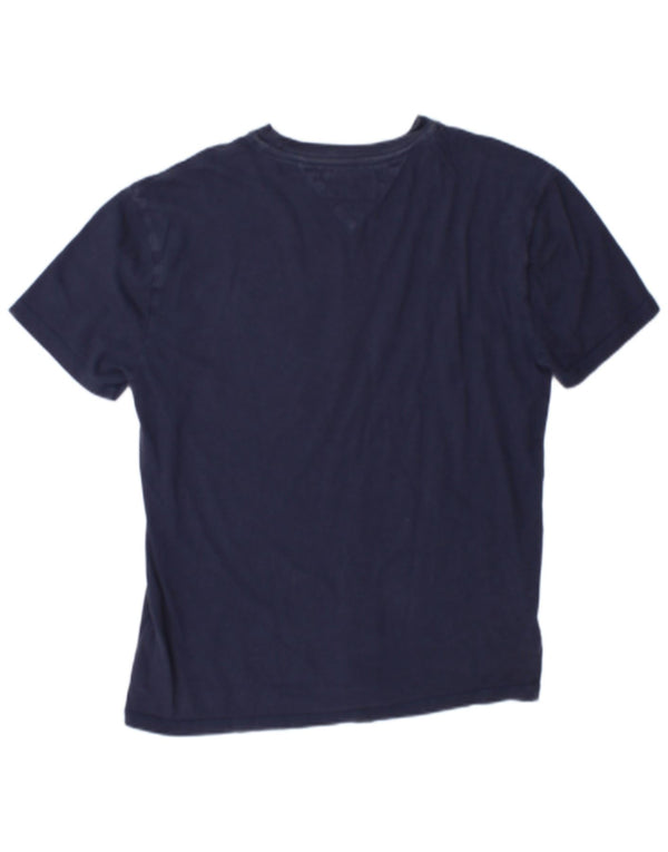 Tommy Hilfiger Camiseta masculina gráfica top pequeno algodão azul marinho