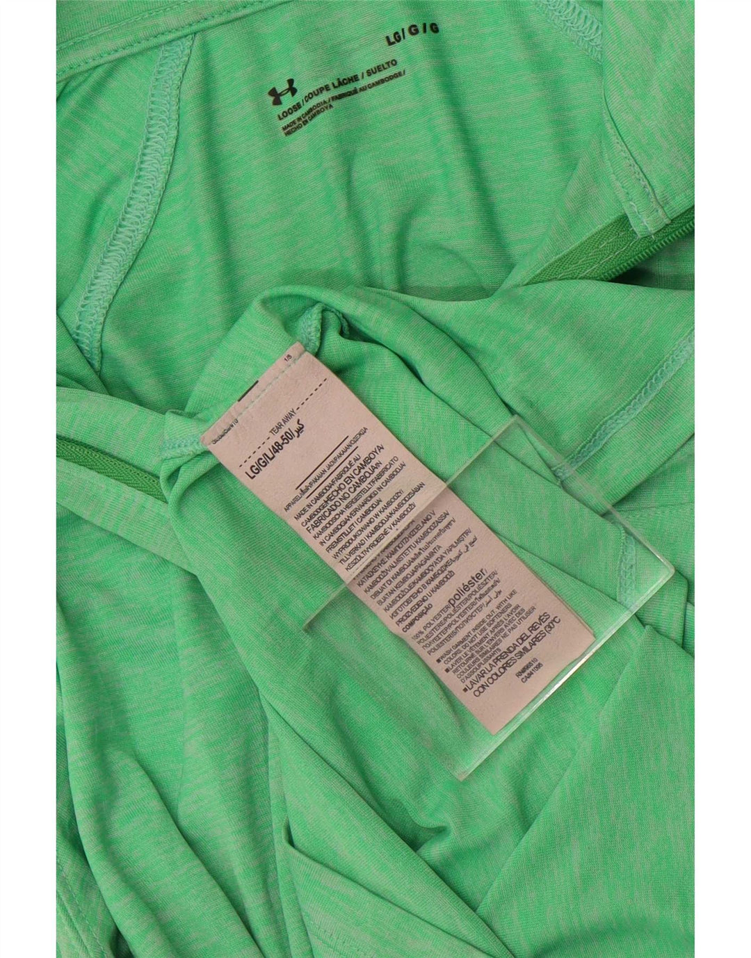 Under Armour feminino gráfico pulôver agasalho top Reino Unido 14 grande verde