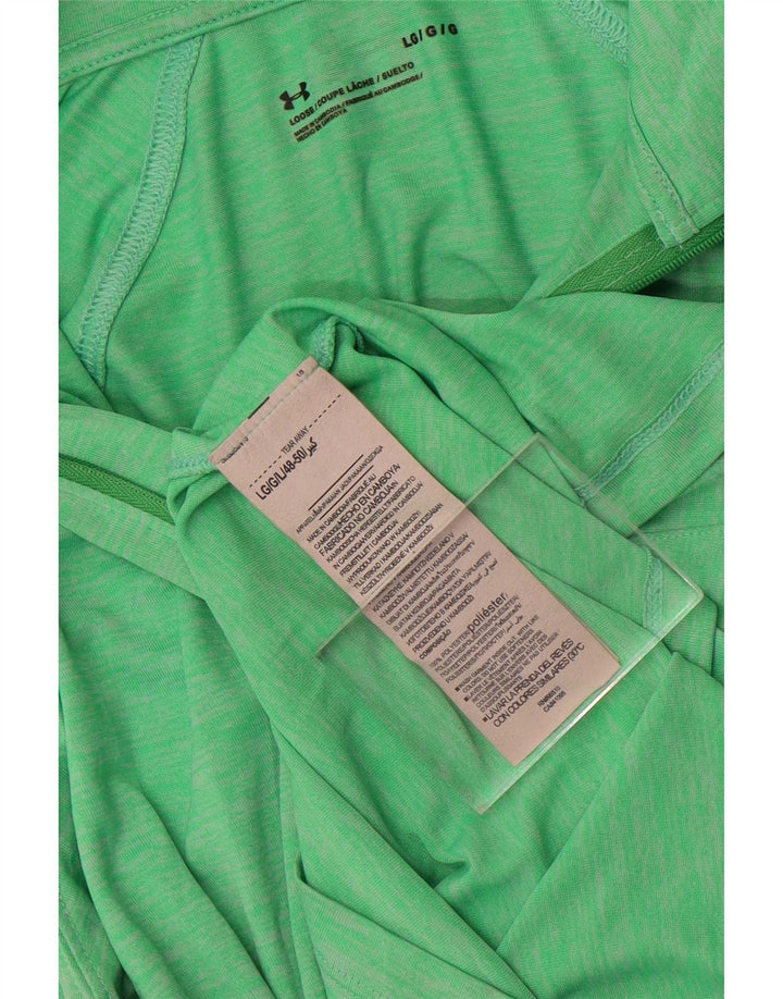 Under Armour feminino gráfico pulôver agasalho top Reino Unido 14 grande verde