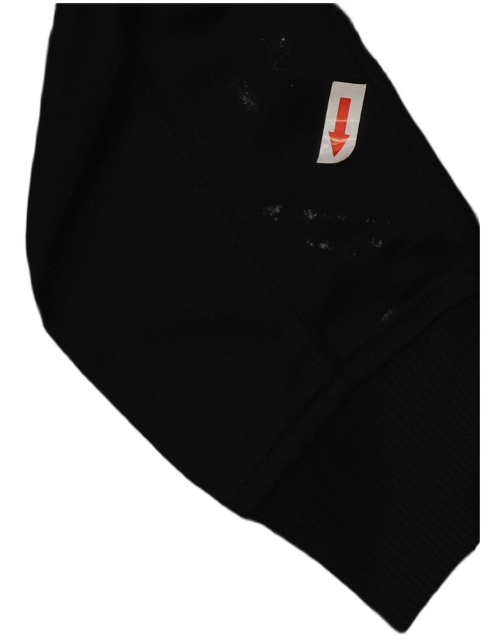 NIKE Womens Tracksuit Top Jacket UK 10/12 Médio Preto