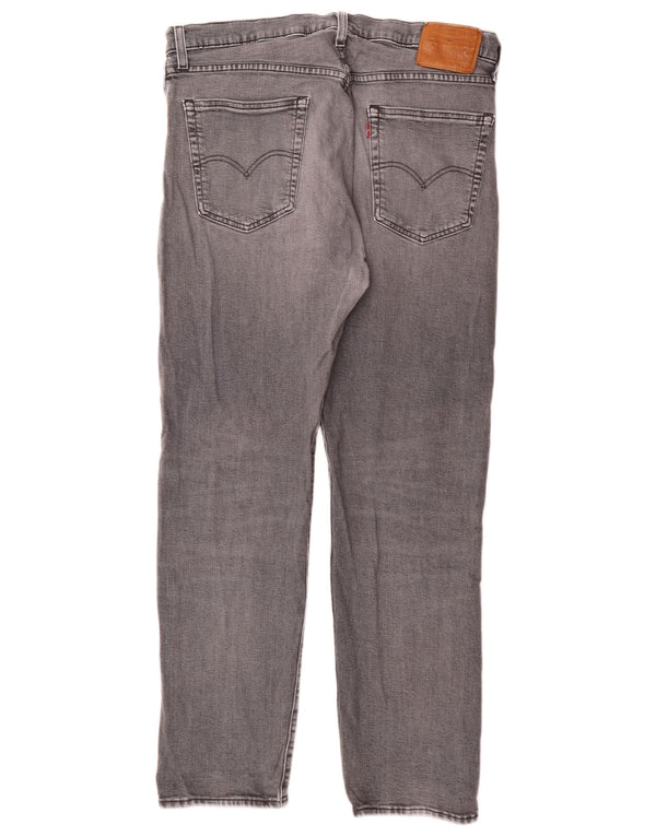 Calça jeans masculina Levi's 502 Tapered W36 L34 cinza algodão