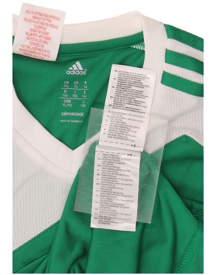 Camiseta Adidas Menino Climacool Top 13-14 Anos XL Verde Colorblock